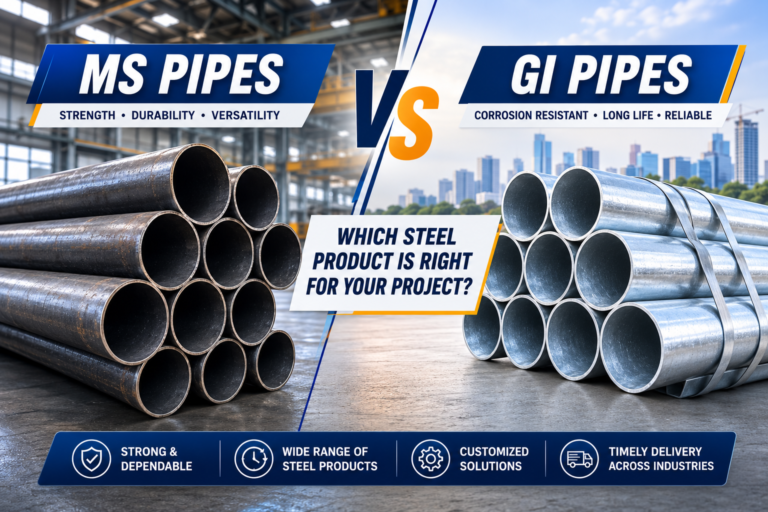 MS Pipes vs GI Pipes comparison by trusted steel supplier